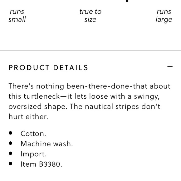 J. Crew oversized striped turtleneck navy - Picture 3 of 7